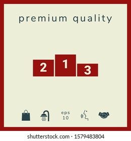 Pedestal podium - icon. Graphic elements for your design