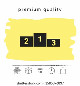 Pedestal podium - icon. Graphic elements for your design