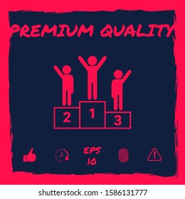 Pedestal - podium icon. Graphic elements for your design