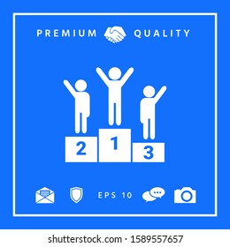 Pedestal podium icon. Graphic elements for your design