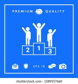 Pedestal - podium icon. Graphic elements for your design