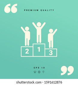 Pedestal - podium icon. Graphic elements for your design