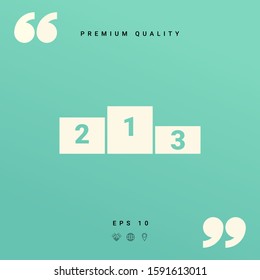 Pedestal podium - icon. Graphic elements for your design