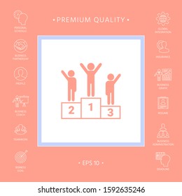Pedestal - podium icon. Graphic elements for your design