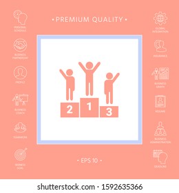 Pedestal podium icon. Graphic elements for your design