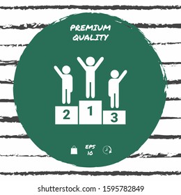 Pedestal podium icon. Graphic elements for your design