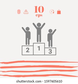 Pedestal - podium icon. Graphic elements for your design