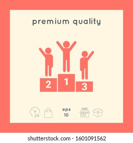 Pedestal podium icon. Graphic elements for your design