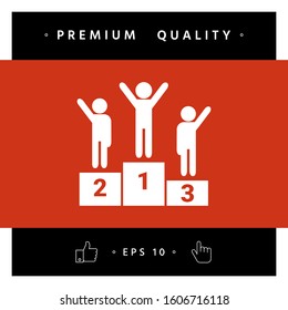 Pedestal podium icon. Graphic elements for your design