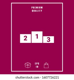 Pedestal podium - icon. Graphic elements for your design