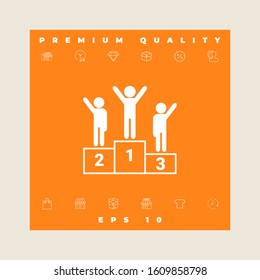 Pedestal - podium icon. Graphic elements for your design