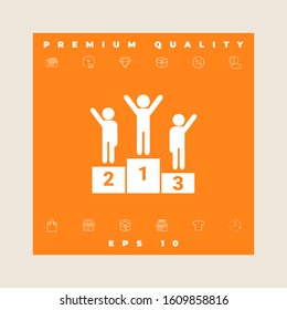 Pedestal podium icon. Graphic elements for your design