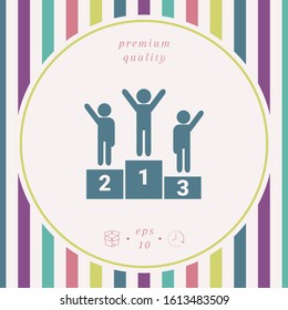Pedestal podium icon. Graphic elements for your design