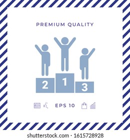 Pedestal podium icon. Graphic elements for your design