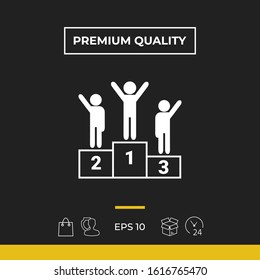 Pedestal - podium icon. Graphic elements for your design