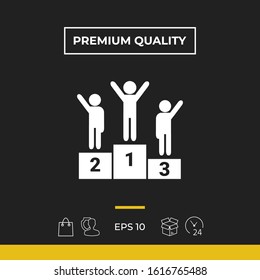 Pedestal podium icon. Graphic elements for your design