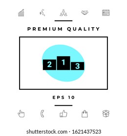 Pedestal podium - icon. Graphic elements for your design