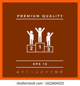 Pedestal - podium icon. Graphic elements for your design