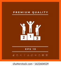Pedestal podium icon. Graphic elements for your design