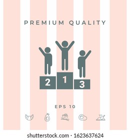 Pedestal podium icon. Graphic elements for your design