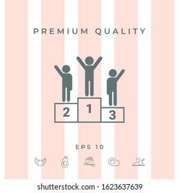 Pedestal - podium icon. Graphic elements for your design
