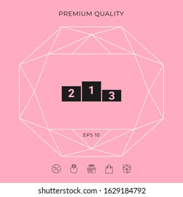 Pedestal podium - icon. Graphic elements for your design