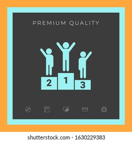 Pedestal podium icon. Graphic elements for your design