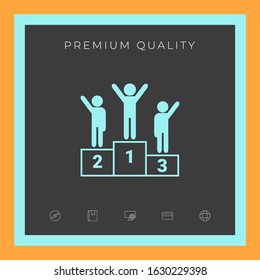 Pedestal - podium icon. Graphic elements for your design