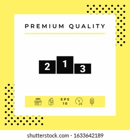 Pedestal podium - icon. Graphic elements for your design