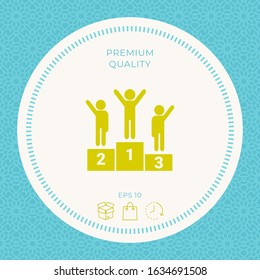 Pedestal podium icon. Graphic elements for your design