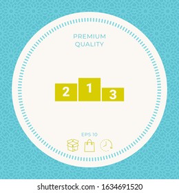 Pedestal podium - icon. Graphic elements for your design