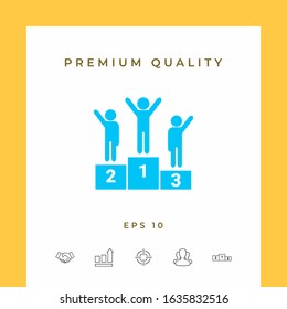 Pedestal podium icon. Graphic elements for your design