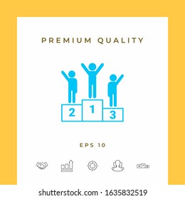 Pedestal - podium icon. Graphic elements for your design