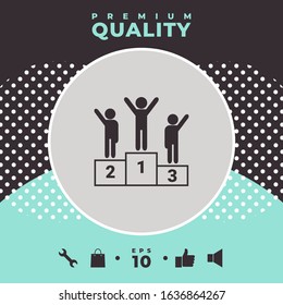 Pedestal - podium icon. Graphic elements for your design