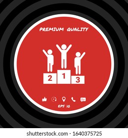 Pedestal podium icon. Graphic elements for your design