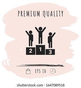 Pedestal podium icon. Graphic elements for your design