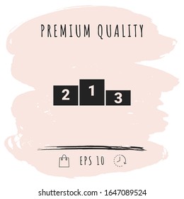Pedestal podium - icon. Graphic elements for your design