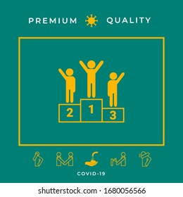 Pedestal - podium icon. Graphic elements for your design