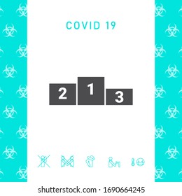 Pedestal podium - icon. Graphic elements for your design