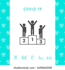 Pedestal - podium icon. Graphic elements for your design