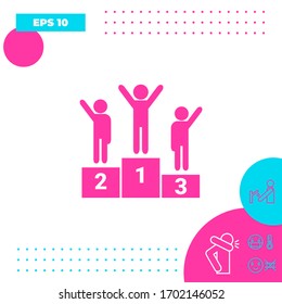 Pedestal podium icon. Graphic elements for your design