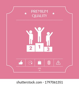 Pedestal podium icon. Graphic elements for your design