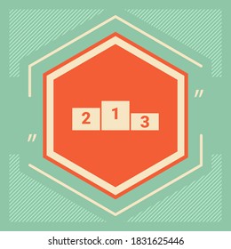 Pedestal podium - icon. Graphic elements for your design
