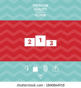 Pedestal podium - icon. Graphic elements for your design