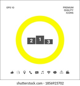 Pedestal podium - icon. Graphic elements for your design