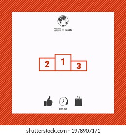 Pedestal, podium line icon, elements for your design
