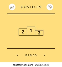 Pedestal, podium line icon, elements for your design