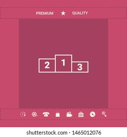 Pedestal, podium line icon. Graphic elements for your design