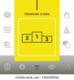 Pedestal, podium line icon. Graphic elements for your design