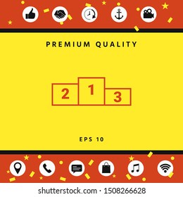Pedestal, podium line icon. Graphic elements for your design